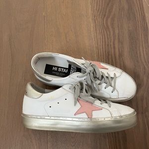 Hi star pink/silver Golden Goose
